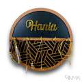 Personalized Name Wooden Key Holder & Jewelry Orgainzer, Round Middle Eastern Design Wooden Key Hanger, Black & Gold Jewelry Organizer, Home Decor Wall Art, Personalised Wall & Home Decoration. 