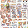 Tirado Abu Dodo Sauce Series Cute Girl Border Material Cartoon Stickers Plain Handbook Stickers Wholesale. 