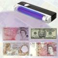 Portable Mini Money Detector Cash Bill Checker Tester with UV Light Flashlight , Note checkeR  Model: JC-205. 