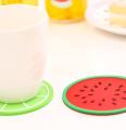 6pc Set Of Colorful Fruit Shaped Coasters Silicone Round Coaster Cup Drinks Holder Mat. 