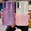 AnDyH Phone Case for Samsung Galaxy A13 A04S A05S A14 A15 A25 M53 M54 A24 A54 A34 A245 M14 F14 A55 4G 5G High End Flash Powder Gradient Transparent All Inclusive Camera Protection Casing. 