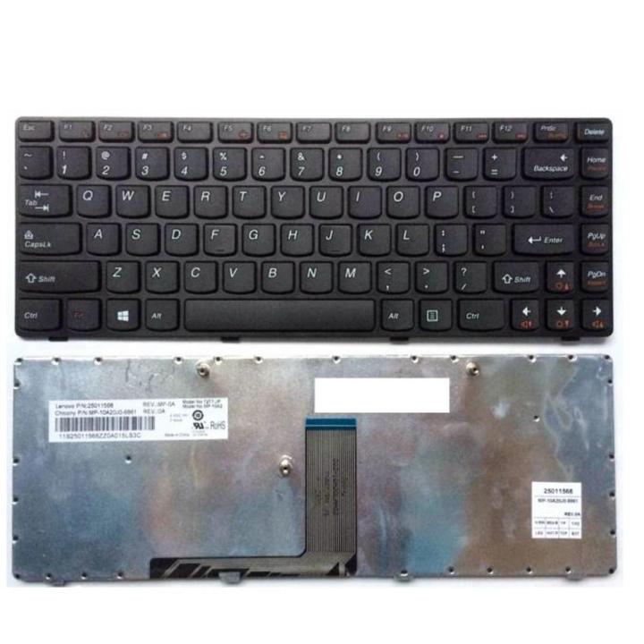 Laptop Notebook Keyboard Lenovo IdeaPad G475  Series  P/N  25011582 –  Black