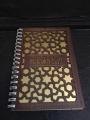 diary - notebook - wooden cover - unique gift item - laser engraved - creative bundles. 