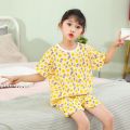 2 6 8 10 Years Child Boy Girl Pajamas Cotton Sleepwear Tops Pants Clothing Sets for Teens Girls Rainbow Pyjama Kids Cat Pijamas. 