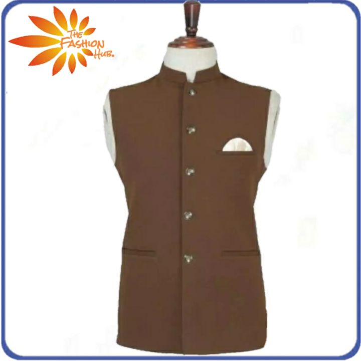 Brown Waist Coat For Men Premium Quality Waistcoat Daraz.pk