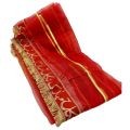 NIKKAH MUBARAK DUPATTA NET IN RED COLOR FOR WEDDING PARTY NIKKAH WEDDING NET DUPATTA ( 87 INCH X 42 INCH ). 