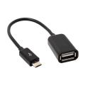 OTG Cable for Micro USB -Black. 