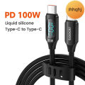 ♥Original Product+FREE Shipping+COD♥Toocki PD 100W Fast Charging Type C to USB C Cable for Laptop Tablet Digital Display Silicone C Cord for Samsung VIVO Xiaomi. 