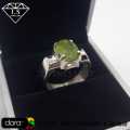 Natural Peridot Stone Ring , Handmade Peridot Ring , 925 Silver Ring With Peridot Gemstone. 