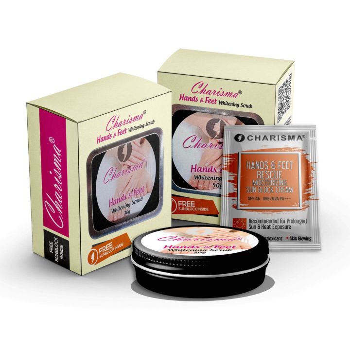 Charisma | Hand & Feet Whitening Scrub with free Sunblock