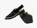 Premium Quality Black Shine Kaptaan Chappal | Peshawari Chappal Kheri for Men | Handmade Mianwali Chappal. 
