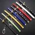 Animation Roronoa Zoro Keychain For Men Anime Knife Scabbard Sabre Snow Knifes Key Chain Women Katana One Piece 15cm Q-053. 
