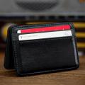 Mini Neutral Magic Bifold Leather Wallet Card Holder Wallet Purse Money Clip. 