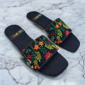 Handmade Embroidered Slides - Trendy and Comfortable for Women and Girls. 