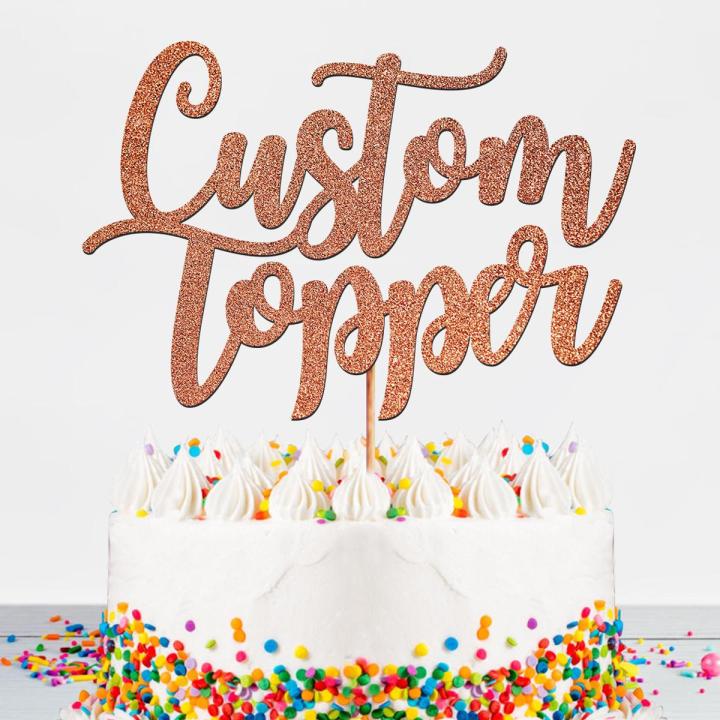PERSONALISED Happy Birthday Cake Topper - Birthday Party Cake Topper, Birthday Decoration, Customized topper with ANY NAME, ANY AGE