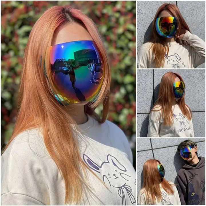 【EmotionaE】Protective Faceshield Sunglasses Women Men Glasses Goggles Full Face Covered Cycling Eyewear Anti-Spray Safety Sunglasses Men