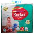 Rocket Premium Diapers Size-4 Large 80-Pcs. 