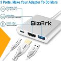 Type C Hub 3 in 1 ,  Type-C To OTG , HDMI And USB 3.0 - Adapter Connecter Converter Chargers Cable for all Macbook New Air Pro M1 M2, Mobile Phone , Tablet , Ipad. 