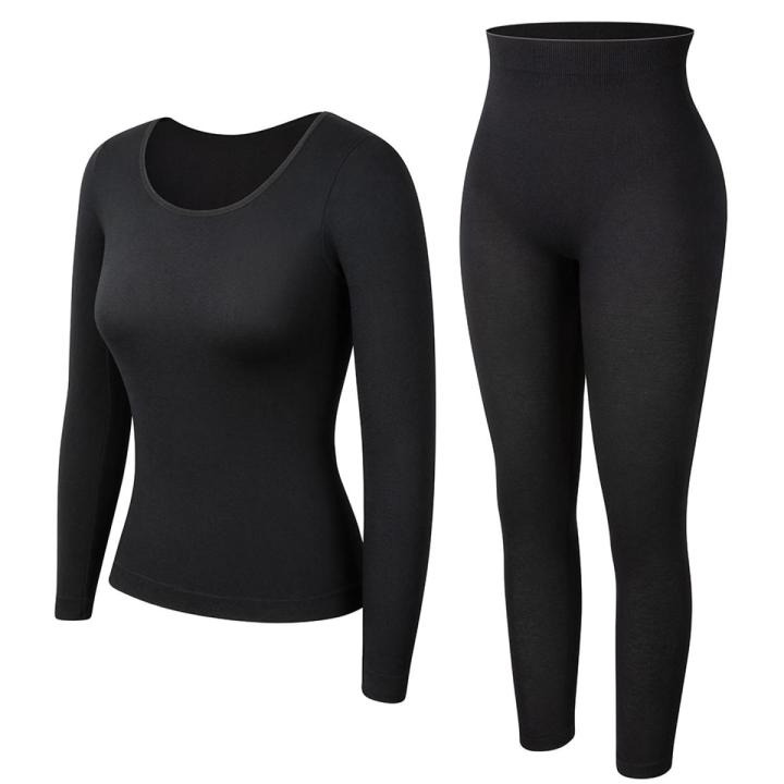 Woman Thermal Underwear Set Autumn Winter Warm suit Thermal Long Warm Undershirt Long Sleeve Thin Top Pants Comfortable