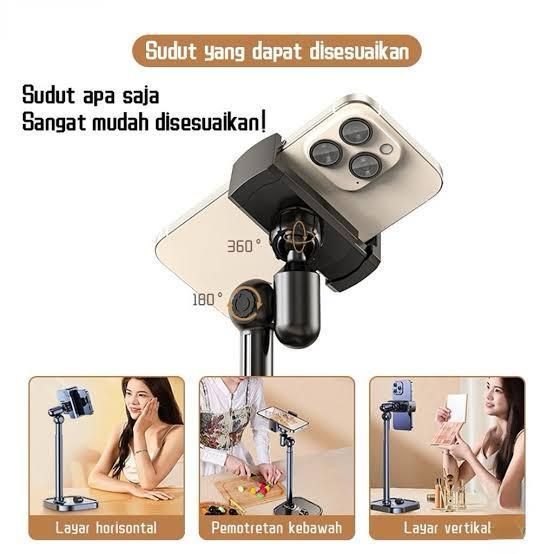 TikTok%20Tripod%20Stand%20Mobile%20Holder%20%7C%20Tabletop%20Stand%20for%20Videos,%20Drawing%20&%20Cooking%20%7C%20Plokama%20DT-80%20Premium%20Lifting%20Bracket%20-%20Image%205