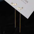 Trend Long Wire Tassel Thread Chain Climb Star Heart Beads Pendants Drop Earring Layor. 