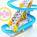 Children's Electric Roller Coaster toy, Duck Climbing Toys, Toy Set with Flashing LED Light, Easy to Install and Carry, Perfect Gift. 