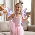 Cosplay Dress Up With Lights Moving Fairy Butterfly Wings DIY Assembly Adjustable Strap Electric Butterfly Wings Glowing Safety Fairy Flying Toy Halloween. 