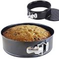 Pack of 3 Deal Round Shape Cake Mould, Bread Loaf Pan, and 6 Slot Cup Cake Muffin Tray I Cake Baking and Decoration Tools I Black, Carbon Steel Non stick. 