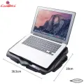 Coolbell CB18 Cooling Pad For 14-17 Inch Laptops Gaming Notebook with 2 large Fans and 2 small Fans USB Powered Adjustable Mounts Stand with LED RGB Lights. 