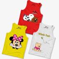 Pack Of 3 All Cartoons Sando Suits Summer Collection Breathable For Boys-Multicolor. 