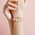 Ladies Square Roman Numeral Luxury Vintage Fashion Quartz Watch Fancy Women Watches Jewelry Sophisticated And Stylish Women Watch. 