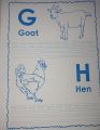 Pack of 6 Colouring Books for Kids - Read Write & Colour -Big Size Books -ABC, 123,animals , fruits, birlds and Vegetables - White. 