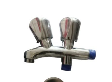plastic muslim shower bib cock chrome finish cp color lota toti double bibcock muslim shower null nul faucet pvc high quality muslim shower tap double bibcock with brass spindle double bib cock for washroom Double bib cock tap faucet kitchen