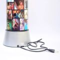 Customized auto rotating digital photo lamp. 