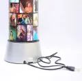 Customized auto rotating digital photo lamp. 