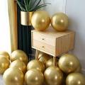 10 pcs Metallic Shining Balloons - Available in Silver, Golden, Blue , Purple , Green , Pink - Best for Birthday, Anniversary, Bridal Shower, Baby Shower and Farewell , Wedding Party Decoration , Thick Pearl Metallic Latex Balloon Helium Supplies. 