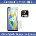 Tecno Camon 18T Tempered Glass Screen Protector For Tecno Camon 18T - 2Pcs. 