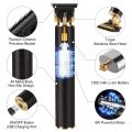 Vintage T9 Trimmer for Men Hair Zero Gapped Clipper Professional Cordless Haircut Electric USB Charging Beard Trimmer for Men Wireless Rechargeable Personal Hair Men Grooming Beard Liner. Black. 