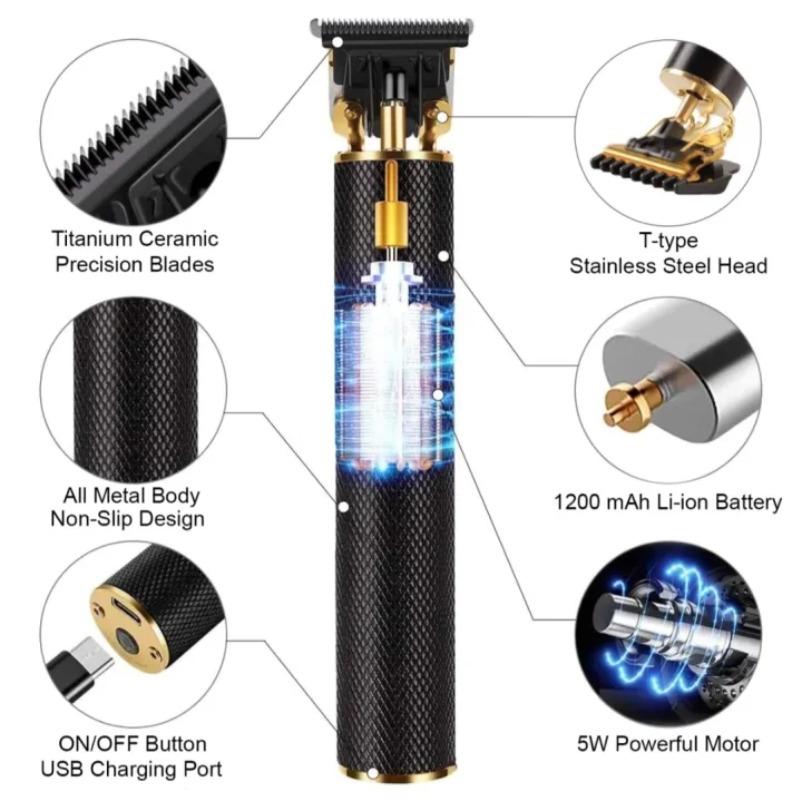 Vintage%20T9%20Trimmer%20for%20Men%20Hair%20Zero%20Gapped%20Clipper%20Professional%20Cordless%20Haircut%20Electric%20USB%20Charging%20Beard%20Trimmer%20for%20Men%20Wireless%20Rechargeable%20Personal%20Hair%20Men%20Grooming%20Beard%20Liner.%20Black%20-%20Image%202