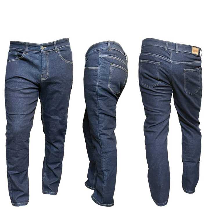 Men's Kevlar jean, Kevlar Pant with Level2 knee and thigh protection, Motorcycle riding denim jean with reinforced Kevlar febric