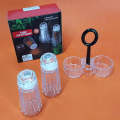 NOVEL ACRYLIC TRANSPARENT PLASTIC SALT & PEPPER SHAKER TABLE SET. 