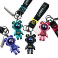 Lightning Play Bear key chain Astronaut Robot Silicon Resin Keychain With Strap keyring for girls keychian for girls fashion key rings for girls Bike keychain car keychain Jewelry Men's Fashion Car Key Chains Doll keyrings. 