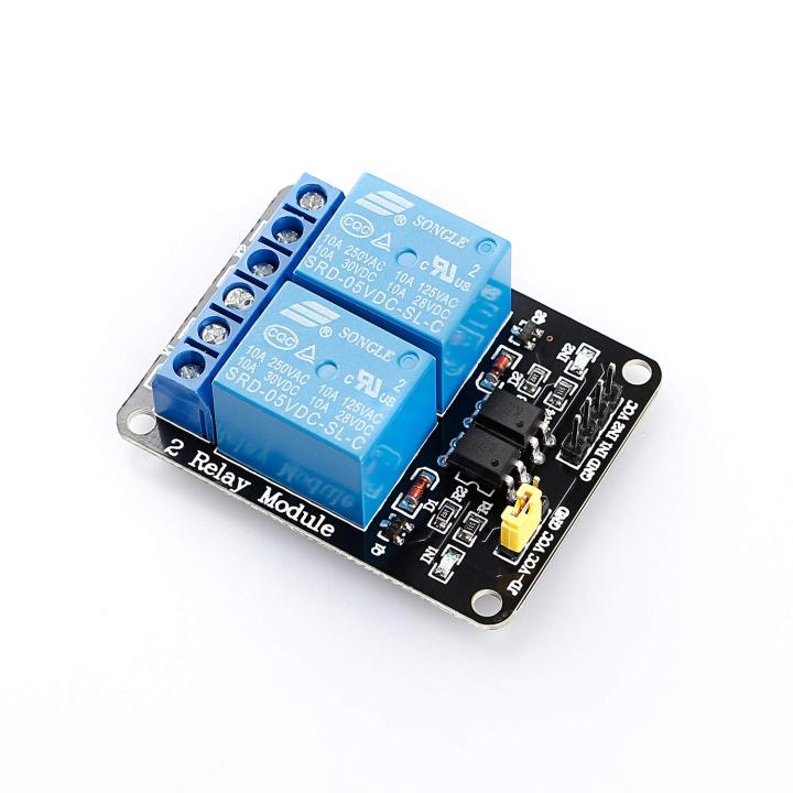 2 Channel 5v Relay Module - Optocoupler Low Level Trigger Expansion Board Compatible with Arduino and Raspberry Pi