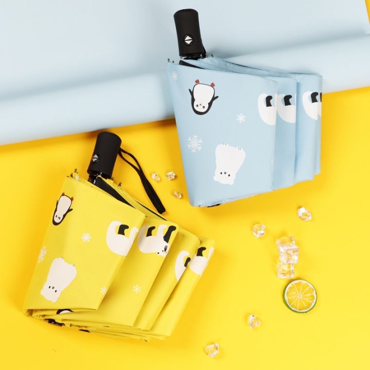 %E3%80%90Happier%E3%80%91Hot%20selling%20Fashion%20Women%20Accessories%20Umbrellas%20%20Creative%20Automatic%20Umbrella%20Small%20Clarity%20Penguin%203%20Folding%20Umbrella%20Parasol%20Men%20Women%20Black%20Glue%20Kids%20Umbrella%20-%20Image%203