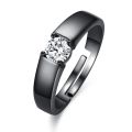 Brass Zircon Ring for Men – Adjustable Black Ring Pakistan. 