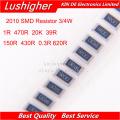 100PCS 2010 SMD Resistor 3/4W 1% 1R 150R 470R 39R R30 20K 620R 430R 1 Ohm 1ohm 1R00 1R0 150 470 39 0.3 20000 620 430 Ohm. 