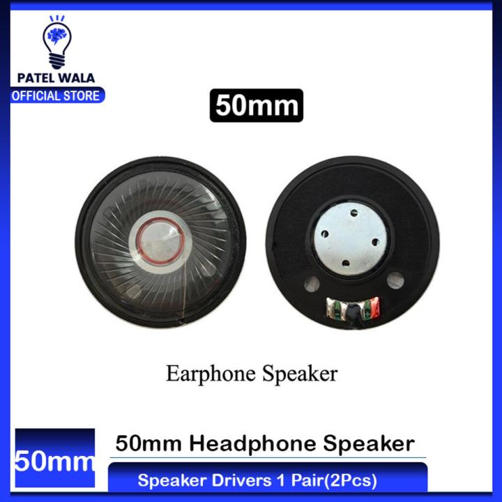 50mm Headphone Speaker Drivers 1 Pair(2Pcs) Driver Hifi Bluetooth White Magnetic Headphone Speaker High-end Earphone Diy Loudspeaker Repair