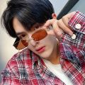 Korean ulzzang style Harajuku rectangle Aesthetic Shades sunglasses For Women/Men. 