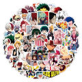 50PCS My Hero Academia Shoto Todoroki Stickers Cosplay Bakugou Katsuki Midoriya Izuku PVC Waterproof Stickers Gifts for Kids. 