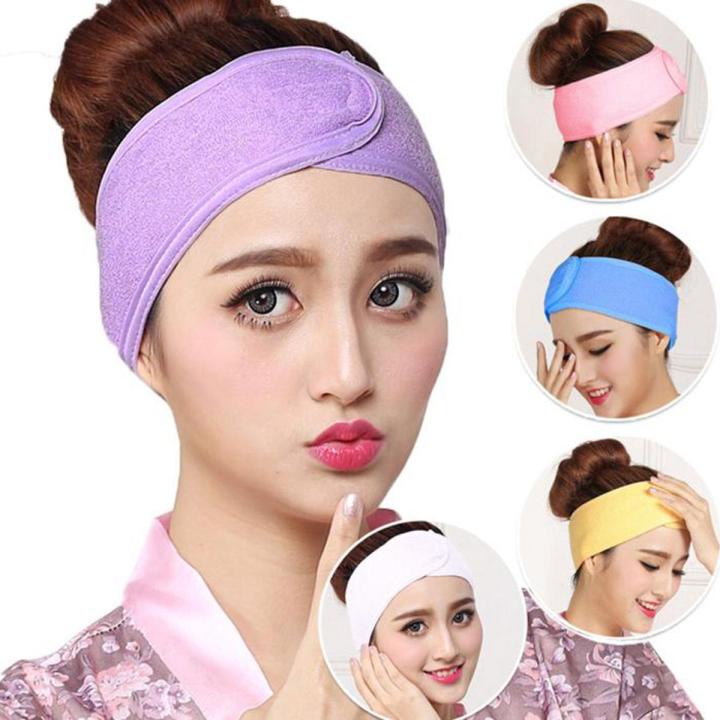 Cloth Facial Spa Headband Head Wrap Stretch Towel Yoga Sport Multiuse Headband With Non-Slip Stretchable Elasticized Facial Headband